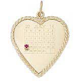 Diamond Heart Calendar Charms