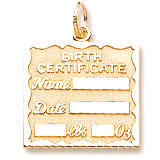 Birth Certificate Charm
