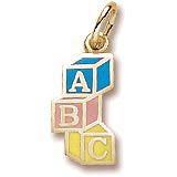 ABC Building Block Charm