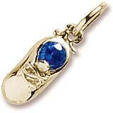 Birthstone Baby Shoes Charm