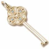 Birthstone Key Charm