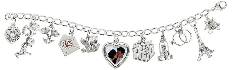 Wedding Charm Bracelet and Charms
