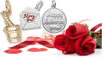 Sterling Silver Anniversary Charms and Roses