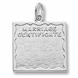 Marrige Certificate Charm