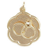 Wedding Rings Disc Charm