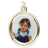 Oval Baby Girl PhotoArt Charm