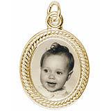 Scrolled Oval Baby PhotoArt Charm