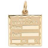 Birth Certificate Charm
